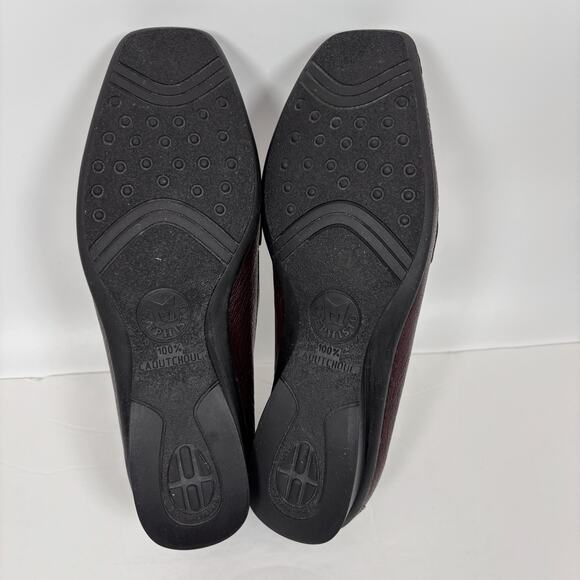 Mephisto Cool Air Loafers Womens 6 Leather Slip On Shoes Red Work Office EUC